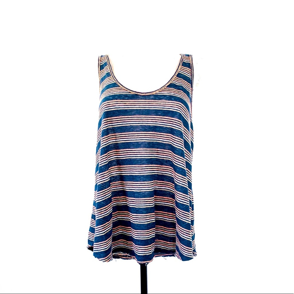 We The Free Best Linen Striped Tank Top Size Small